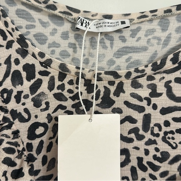 Ara Neutral Leopard-Print Ruffle Maxi Dress - Picture 3 of 3